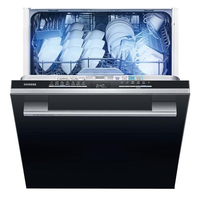 SIEMENS 黑魔镜636Ultra16套+3嵌入式洗碗机微米蒸汽洗一键单消毒单烘干智能抽湿烘干3.0 SJ43HB08KC
