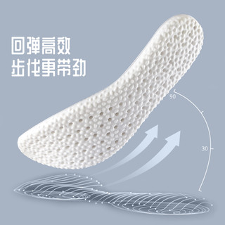 乐拓行（LEOTOWXIN）踩屎感运动鞋垫软弹舒适高弹减震透气吸汗不闷脚AJ运动鞋垫 2双装-【柔软舒适-灰色款】 4142码 可裁剪更贴合鞋型