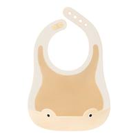 新安代婴儿围兜 宝宝围嘴儿童小孩吃饭兜防水立体口水卡通罩衣可调节 【四档可调节 全身硅胶】洛克橙