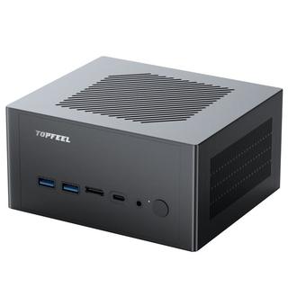 极夜【DESKONE T8130M】 迷你mini小主机电脑8745hs/7640hs全铝合金双2.5G网口oculink办公家用商用 7640HS准系统（无网卡） 雾隐灰