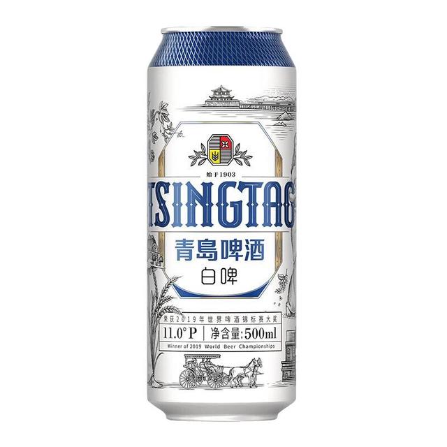 青岛啤酒 白啤500ml＊6瓶
