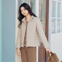 坦博尔轻薄羽绒服女2025年立领修身显瘦短款百搭时尚外套TB5330266A 枫糖卡其 同款升级货号不同 M (165)