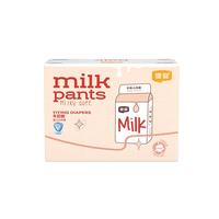 宜婴牛奶小内裤婴儿超薄干爽拉拉裤男女宝宝通用尿不湿 拉拉裤L号38片【9-14kg】*2包