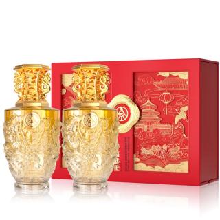 五粮液 浓香型优级白酒 52度500ml*2瓶 喜福盛世精选礼盒
