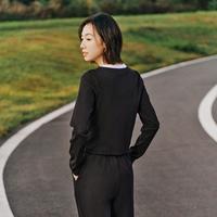 安踏 女士修身短款针织外套 运动夹克