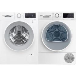 博世 云朵白2.0系列 WGA152000W+WQA254D00W 热泵洗烘套装 白色