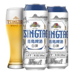 青岛啤酒 全麦白啤 500ml*12罐