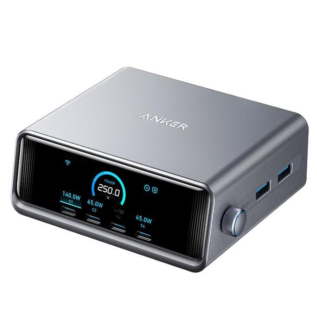 Anker Prime 250W氮化镓桌面充电器 Type-C+USB-A 250W