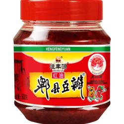 恒丰源 促销栏进入换购5.9元，评价返京豆200】郫县豆瓣酱500g调味酱调料