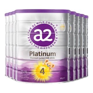 a2 新紫白金版 婴幼儿奶粉 4段900g*6罐【效期28.3】