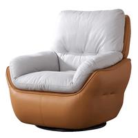慕思 de RUCCI） 慕思单人沙发 360°可旋转单椅懒人沙发休闲椅沙发椅 橙色款 CCW1-063