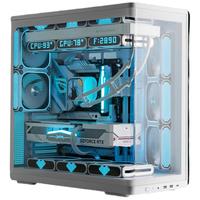 爱国者(aigo)星璨 辰 白色 游戏电脑台式主机箱 360水冷位/ATX主板/一体弧面玻璃/左右分仓海景房/5090显卡 星璨辰 白色/ATX/左右分仓