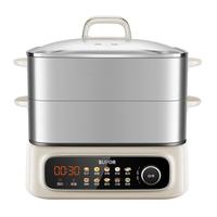 苏泊尔 电蒸锅 家用多功能炖蒸煮一体电热锅 0涂层不锈钢蒸屉 电煮锅 18L多用途锅 ZN30FC669