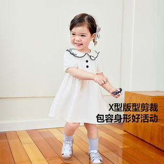 迷你巴拉 MINI BALA 巴拉连衣裙女童宝宝亲肤甜美俏皮学院风新款【凉感抑菌】 梦幻粉60397 120