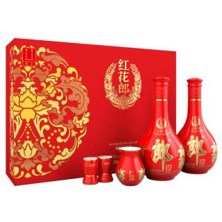 郎酒 红花郎（10）酱香型双瓶礼盒500ml*2瓶白酒节日送礼