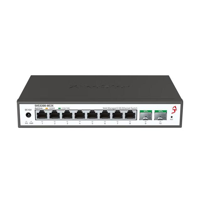 兮克 8口2.5G &电+2口10G光口网络管理型2.5G交换机 10口万兆交换器  SKS3200-8E2X