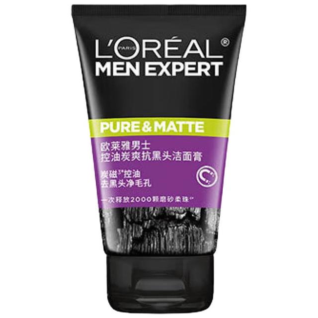 巴黎欧莱雅 抗黑头 男士洗面奶  50ml