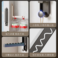 米良品家用壁挂式折叠晾衣架阳台窗户晾晒杆免打孔隐形可伸缩晒衣神器 2套装
