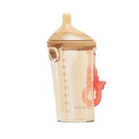 奶爸爸翻盖奶瓶新生儿防胀气PPSU奶瓶宽口径奶瓶 龙年焕 240ml 0-3个月 圆孔S码不带吸管