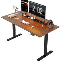 迈德斯特电动升降桌实木升降桌家用电脑桌站立学习桌FAS北美胡桃木 S6椭圆腿+桌搭大礼包