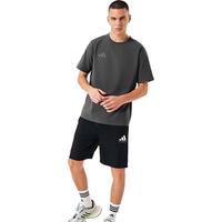阿迪达斯 adidas短袖男2024款夏季运动亲肤透气轻薄速干T恤 深灰/浅灰 XL 