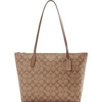 COACH 蔻驰 女士单肩托特包 4455 IME74 卡其/棕色 中号