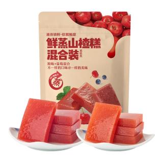 沂蒙公社 0添加剂鲜蒸山楂糕原味蓝莓混合装400g多口味山楂糕酸甜儿童零食