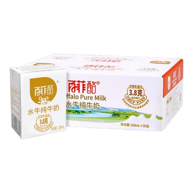 百菲酪 水牛纯牛奶3.8g乳蛋白200ml*18盒