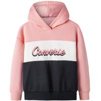 Converse 匡威童装女童加绒连帽卫衣秋冬儿童休闲上衣 桃粉 140 /64 【身高128-140cm】
