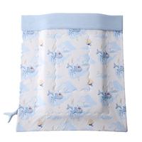 babycare婴儿被子四季通用宝宝山茶花凉被哈沃依云岛蓝120*150CM