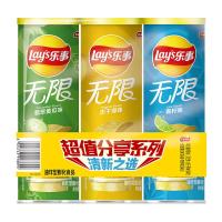 乐事 无限清新罐装薯片104g×3罐（原味/黄瓜/青柠）