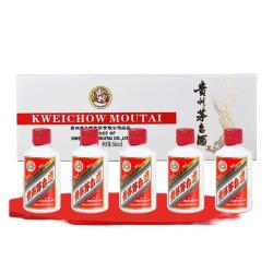 茅台 飞天 53%vol 酱香型白酒 50ml*5瓶 白色条盒装