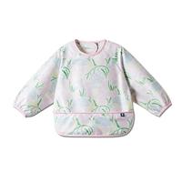 babycare宝宝吃饭罩衣饭兜罩衫儿童围兜防水防脏辅食围裙 波塔浅粉 73码 