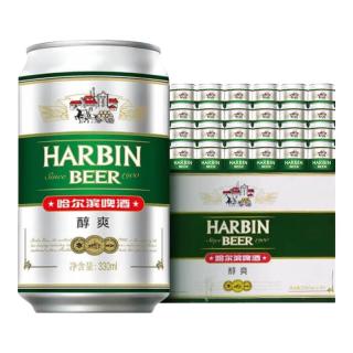 88VIP：哈尔滨啤酒 Beer/哈尔滨啤酒醇爽啤酒24听  易拉罐哈啤330ml*6听*4组