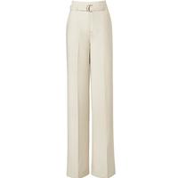 晚白【直降】时尚高腰阔腿休闲裤通勤减龄气质百搭西裤女 杏色 26