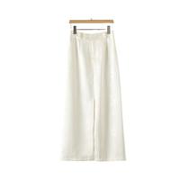 晚白【直降】春季时尚简约气质半裙休闲纯色百搭通勤半身裙 杏色 S