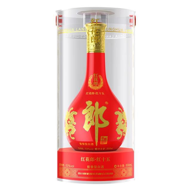 郎酒 红花郎(15)酱香型白酒53度500ml*1瓶粮食酒正品