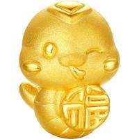 周六福 ZHOU LIU FU黄金转运珠男女款硬金生肖本命年遇福财蛇足金串珠 定价 1.09g