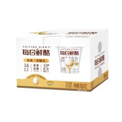 蒙牛 每日鲜酪原味风味发酵乳礼盒装 100g×12杯