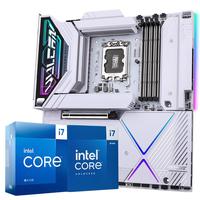 英特尔（Intel） Z790搭英特尔 i7 12700KF 13700KF CPU主板套装 Z790M FROZEN D5 战列舰 i7 13790F不带核显