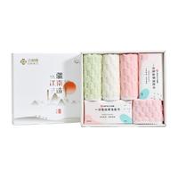 洁丽雅吸水速干柔软亲肤珊瑚绒干发巾礼盒 W2774绿米粉+mrj676*2包江南三件套礼盒