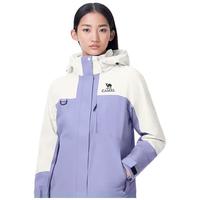 CAMEL骆驼女装天选铠甲机能冲锋衣男女三合一防水登山服2024秋冬外套 浅玉白/雪青紫，女 XXL