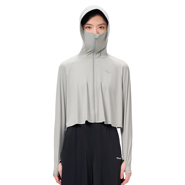 伯希和 PELLIOT 防晒衣女UPF50+防紫外线冰丝皮肤衣户外运动专业防晒服外套 冰河灰 M
