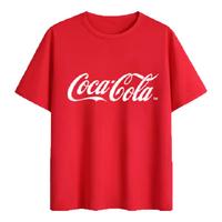 可口可乐（Coca-Cola）经典汽水碳酸饮料330ml*24罐装 饮料+T恤组合装 可乐330ml*24罐+红色T恤