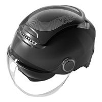 两只小蜜蜂天窗2代电动车头盔3C认证男女士摩托车电瓶车半盔夏季透气防晒四季通用帽 天窗2代【高清双镜】曜岩黑