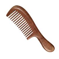 虞美人梳子金丝檀木梳子宽齿梳子女礼盒1-3x