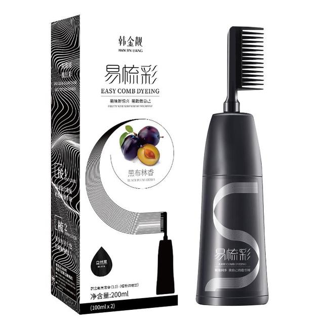 韩金靓 植物遮白发 染发剂 染发梳 180ml