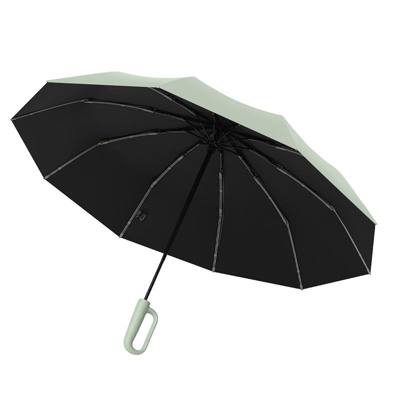 全自动环扣雨伞男士便携折叠伞加大加厚加固防晒