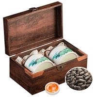 茗杰普洱茶叶云南古树十年陈茶化石糯香普洱熟茶碎银子礼盒装500g