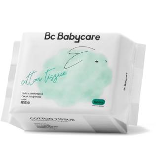 babycare 100%棉婴儿棉柔巾干湿两用巾洁面巾一次性洗脸巾纯棉100抽1包
